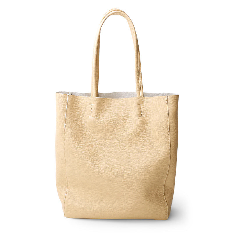 Sac fourre-tout en cuir Bahija simple – Élégance classique et intemporelle