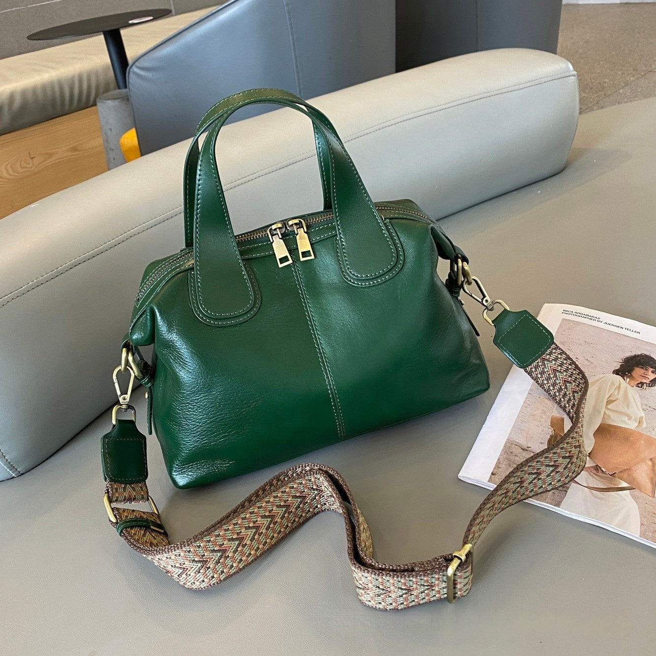 Gradient Color Storage Handbag Advanced Vintage