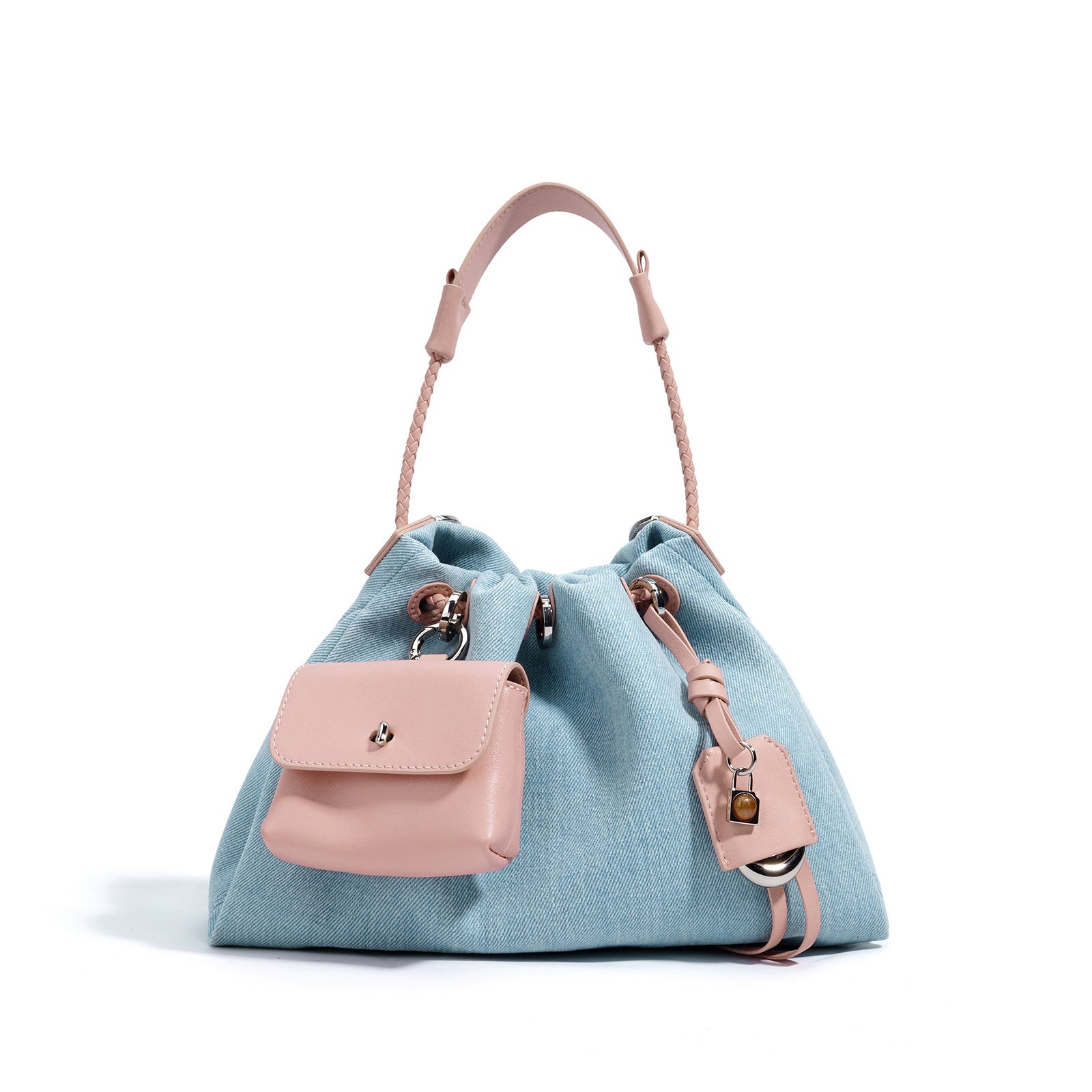 Denim Series Leather Handbag