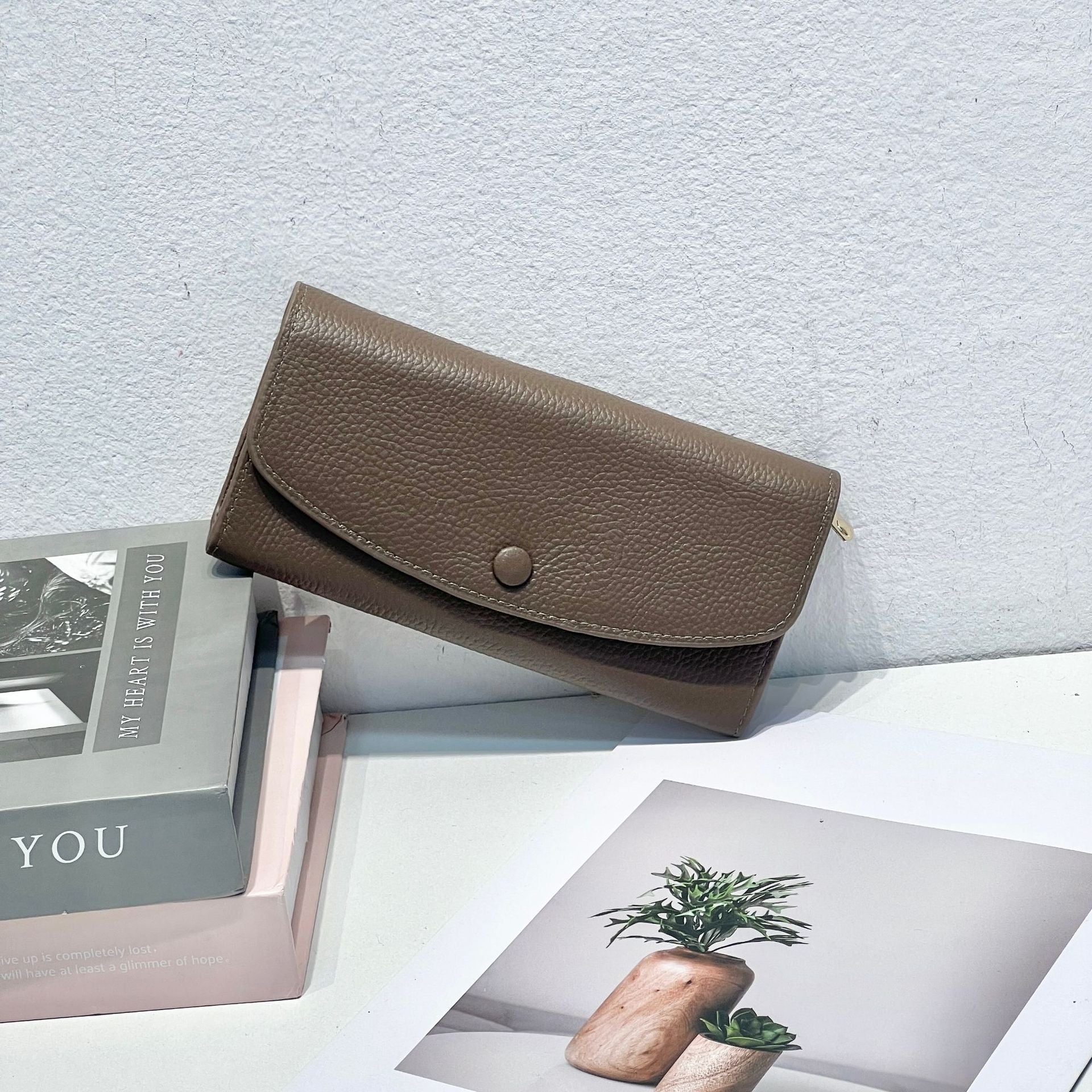 Portefeuille en cuir véritable