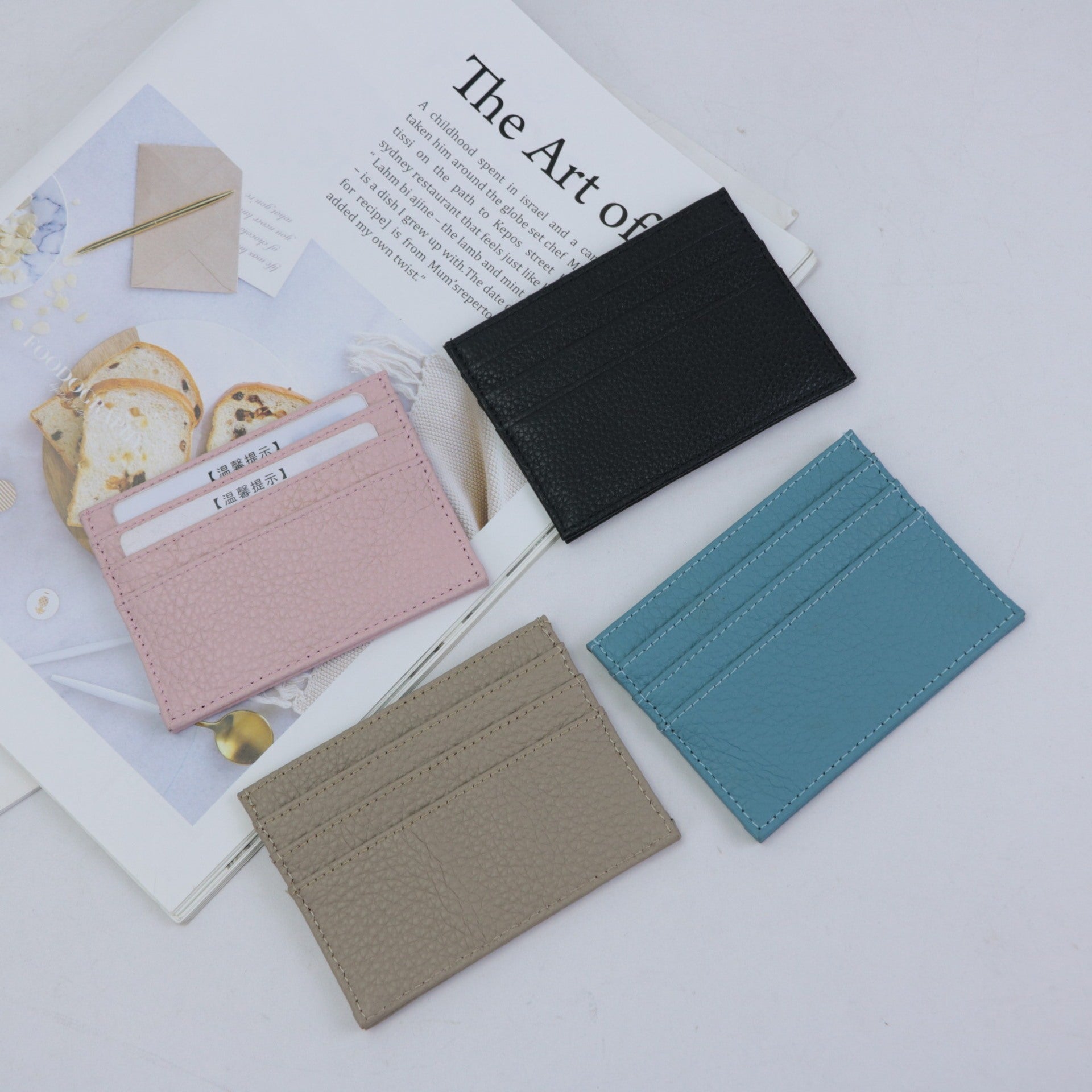 Genuine Leather - Creative Leather Keychain Certificate Card Holder