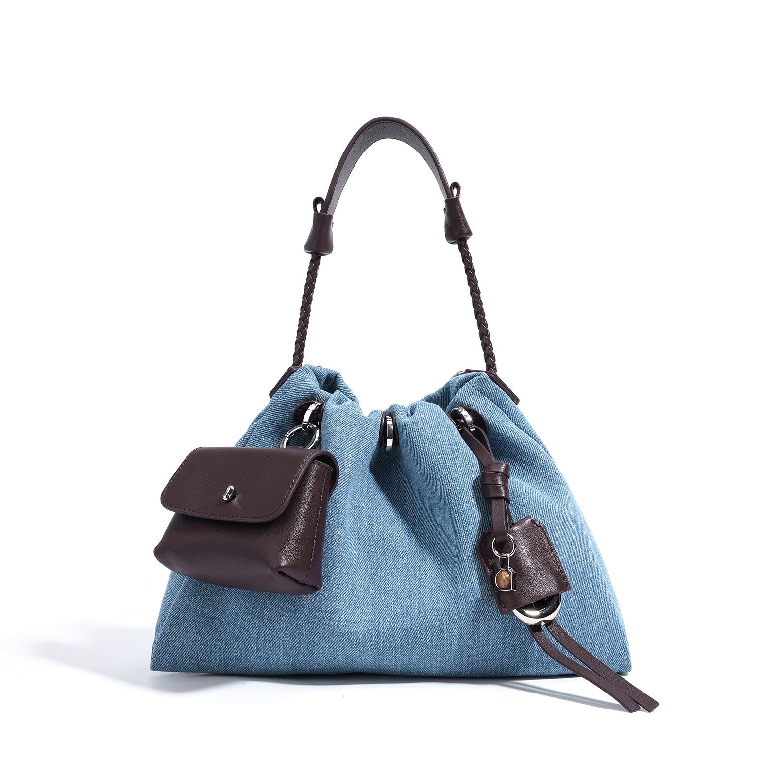 Denim Series Leather Handbag
