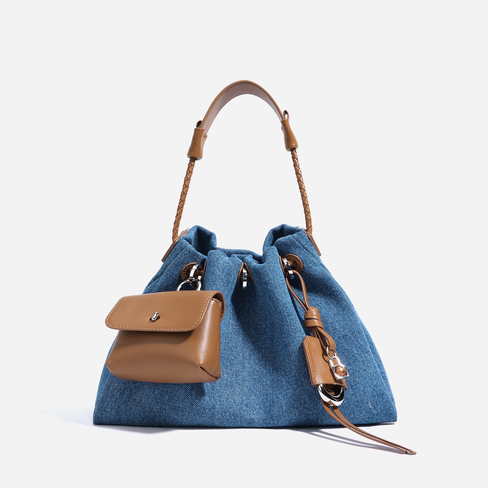 Denim Series Leather Handbag