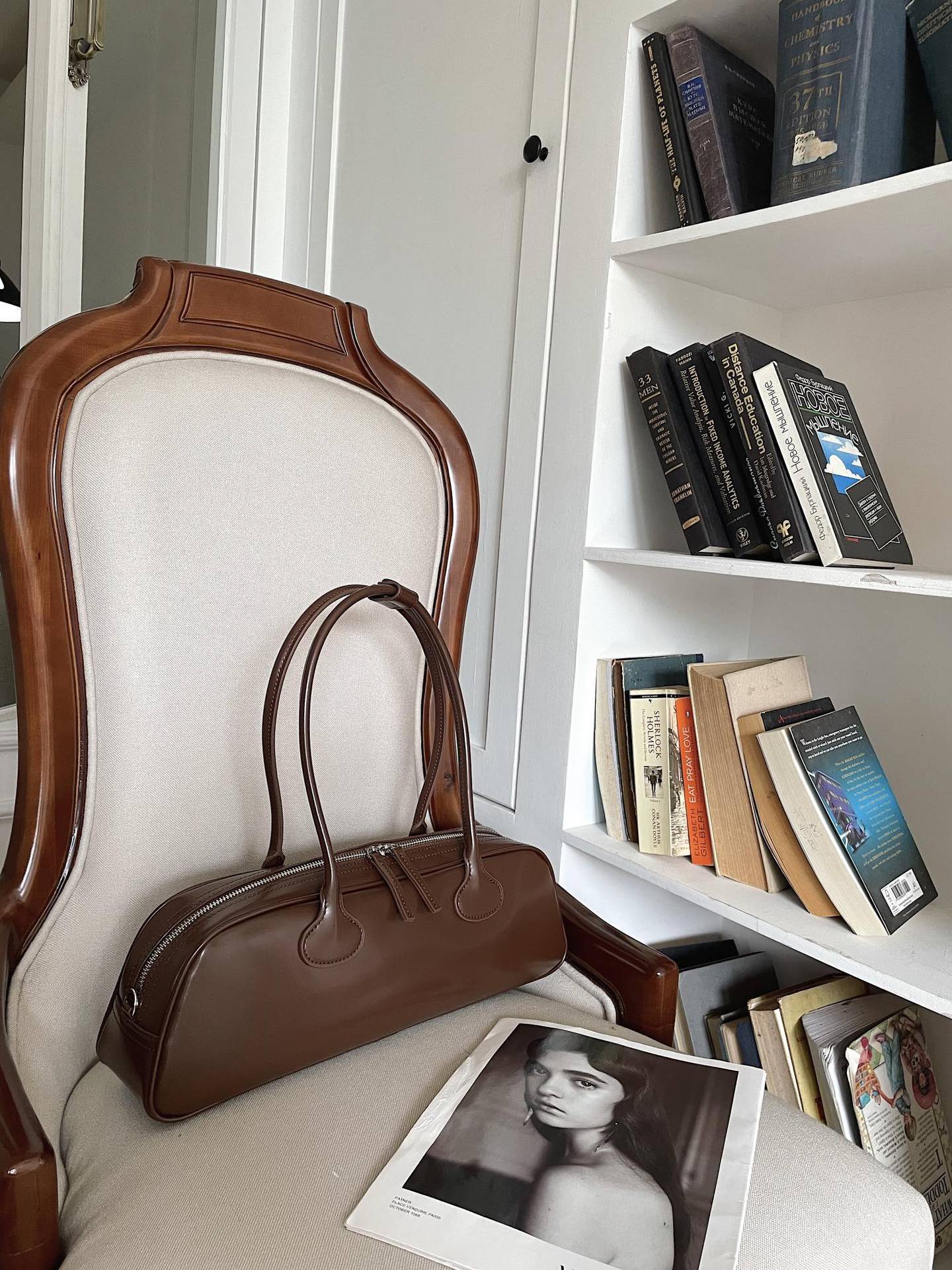 Sac bandoulière baguette en cuir style coréen pour femme