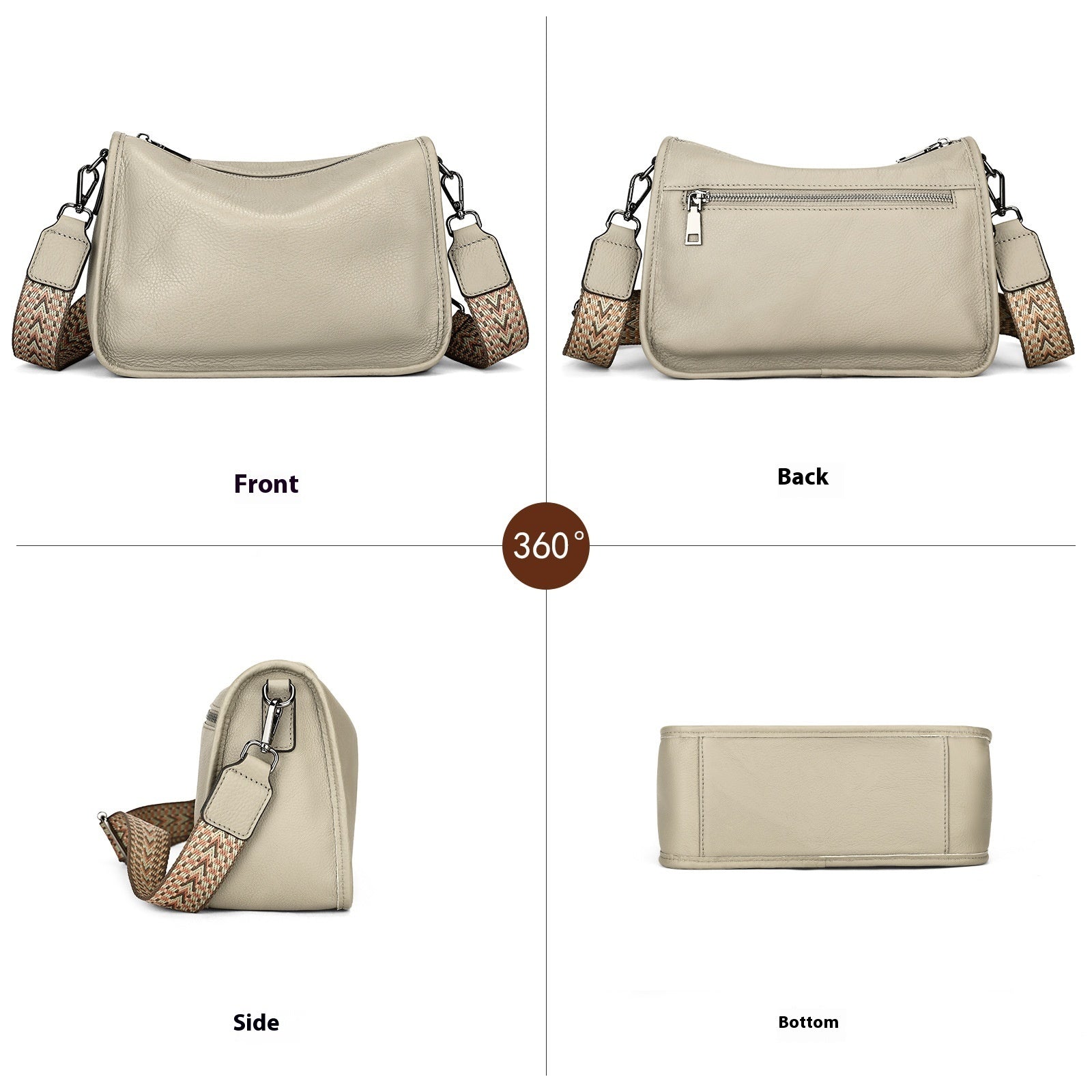 Sac à bandoulière décontracté grande capacité pour femme