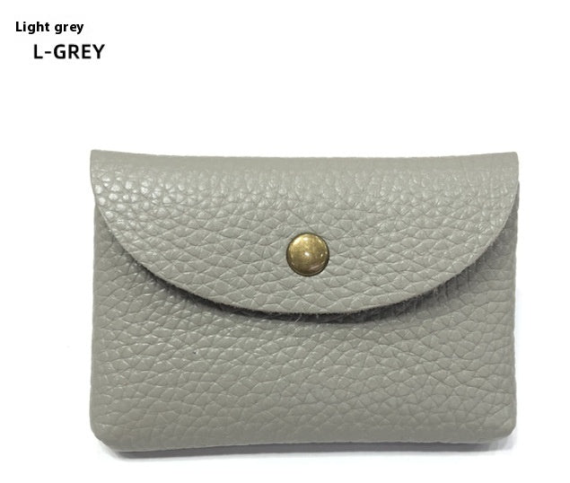 First Layer Cattlehide Leather Fashion Hidden Hook Coin Pocket