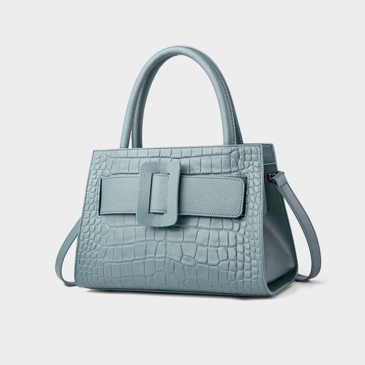 Sac bandoulière portable en cuir assorti