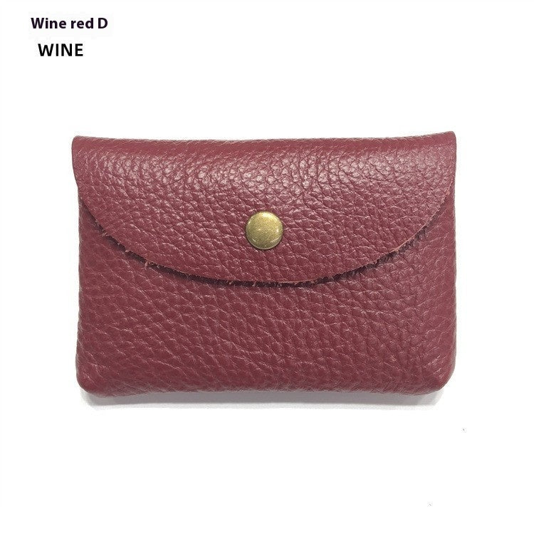 First Layer Cattlehide Leather Fashion Hidden Hook Coin Pocket