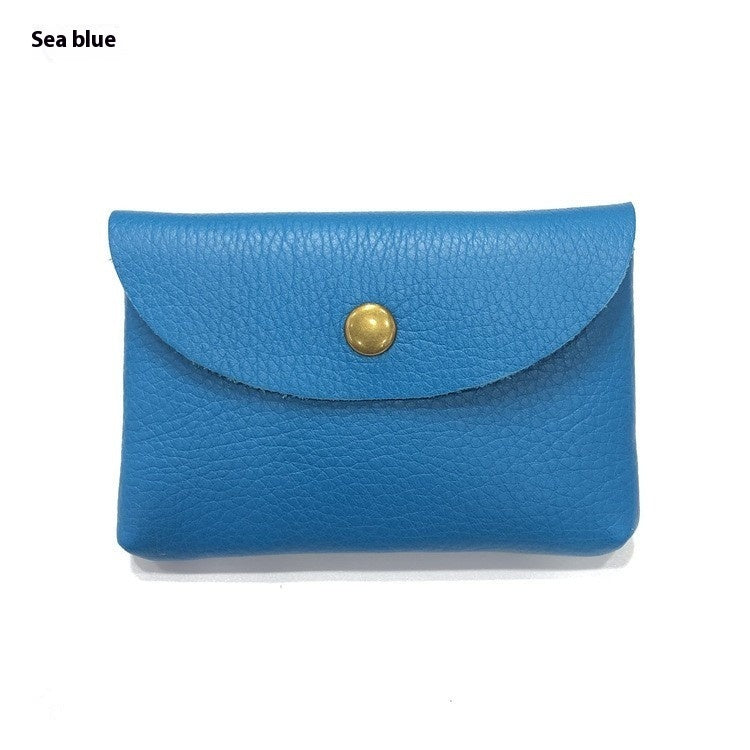 First Layer Cattlehide Leather Fashion Hidden Hook Coin Pocket