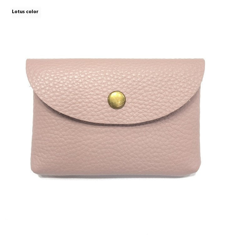 First Layer Cattlehide Leather Fashion Hidden Hook Coin Pocket