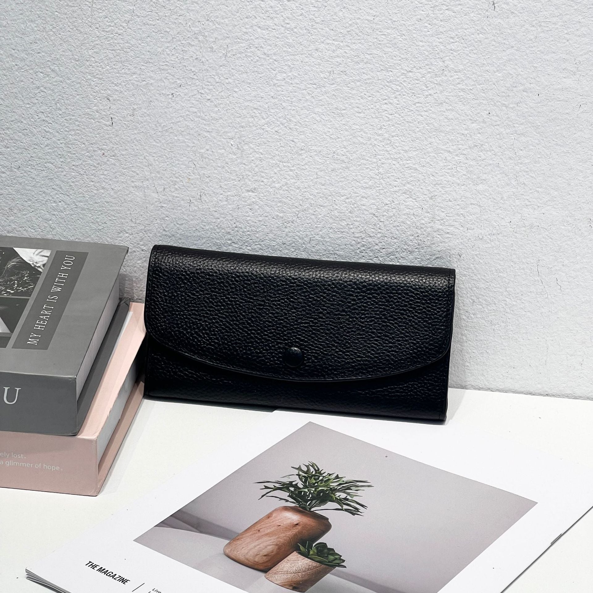 Portefeuille en cuir véritable