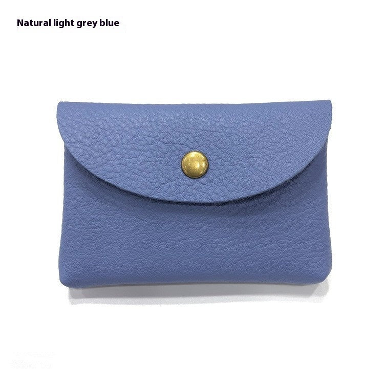 First Layer Cattlehide Leather Fashion Hidden Hook Coin Pocket