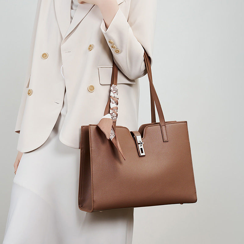 Cowhide Casual Tote Bag