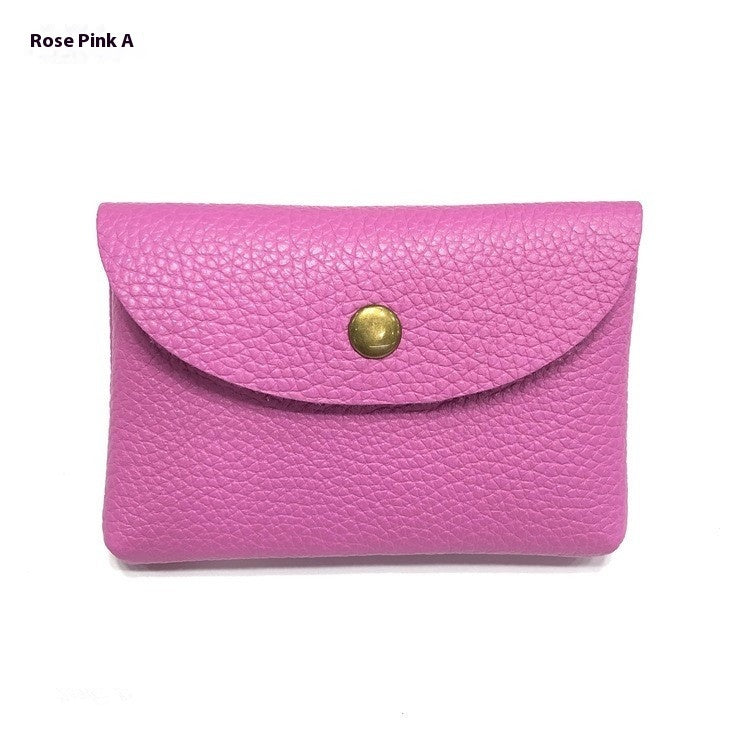 First Layer Cattlehide Leather Fashion Hidden Hook Coin Pocket