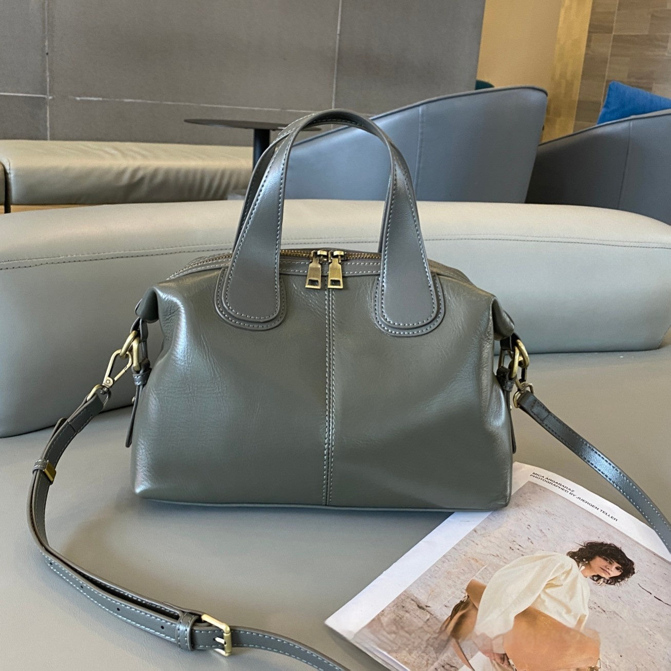 Gradient Color Storage Handbag Advanced Vintage