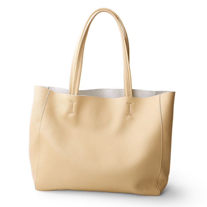 Bahija Simple Leather Tote – Classic, Timeless Elegance