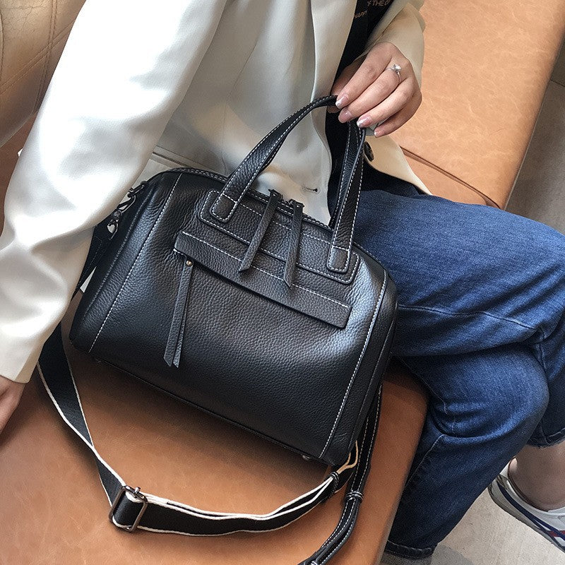 Elegant Boston Lychee Pattern Handbag