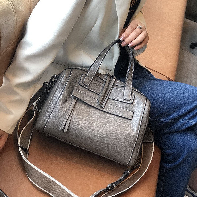 Elegant Boston Lychee Pattern Handbag