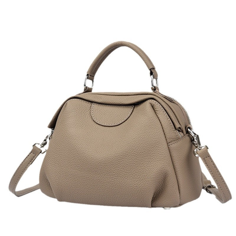 Sac bandoulière grande capacité en cuir véritable