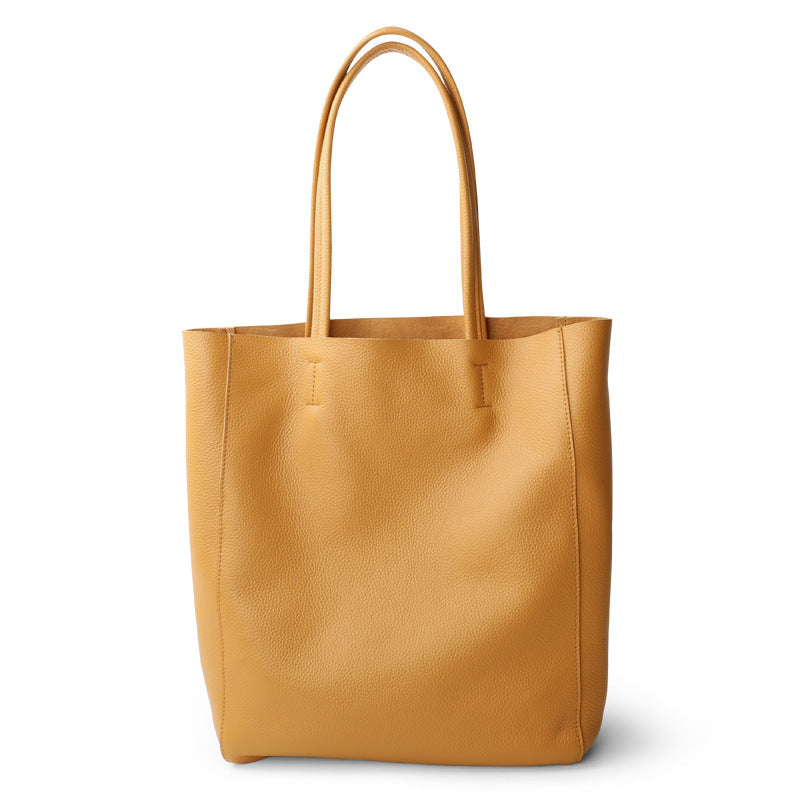 Sac fourre-tout en cuir Bahija simple – Élégance classique et intemporelle