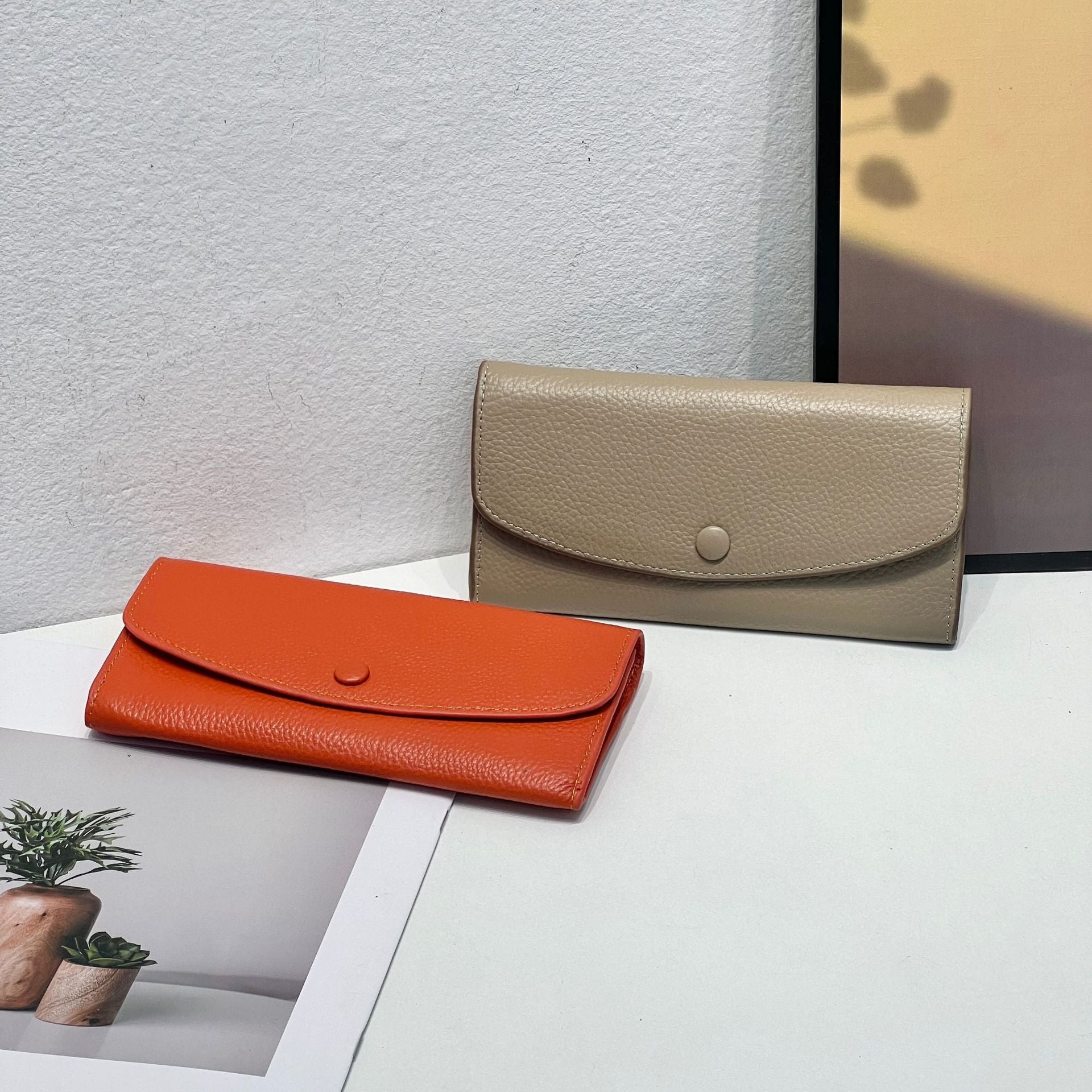 Portefeuille en cuir véritable