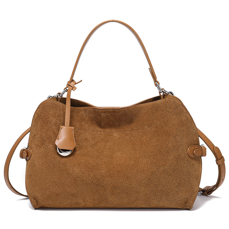 Genuine Deer Suede Brushed Handbag
