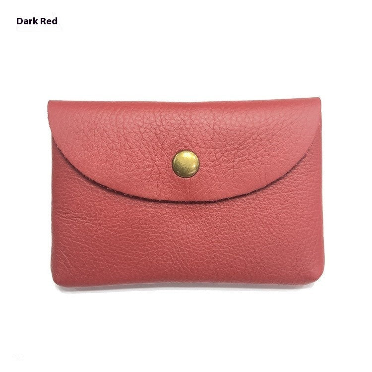 First Layer Cattlehide Leather Fashion Hidden Hook Coin Pocket