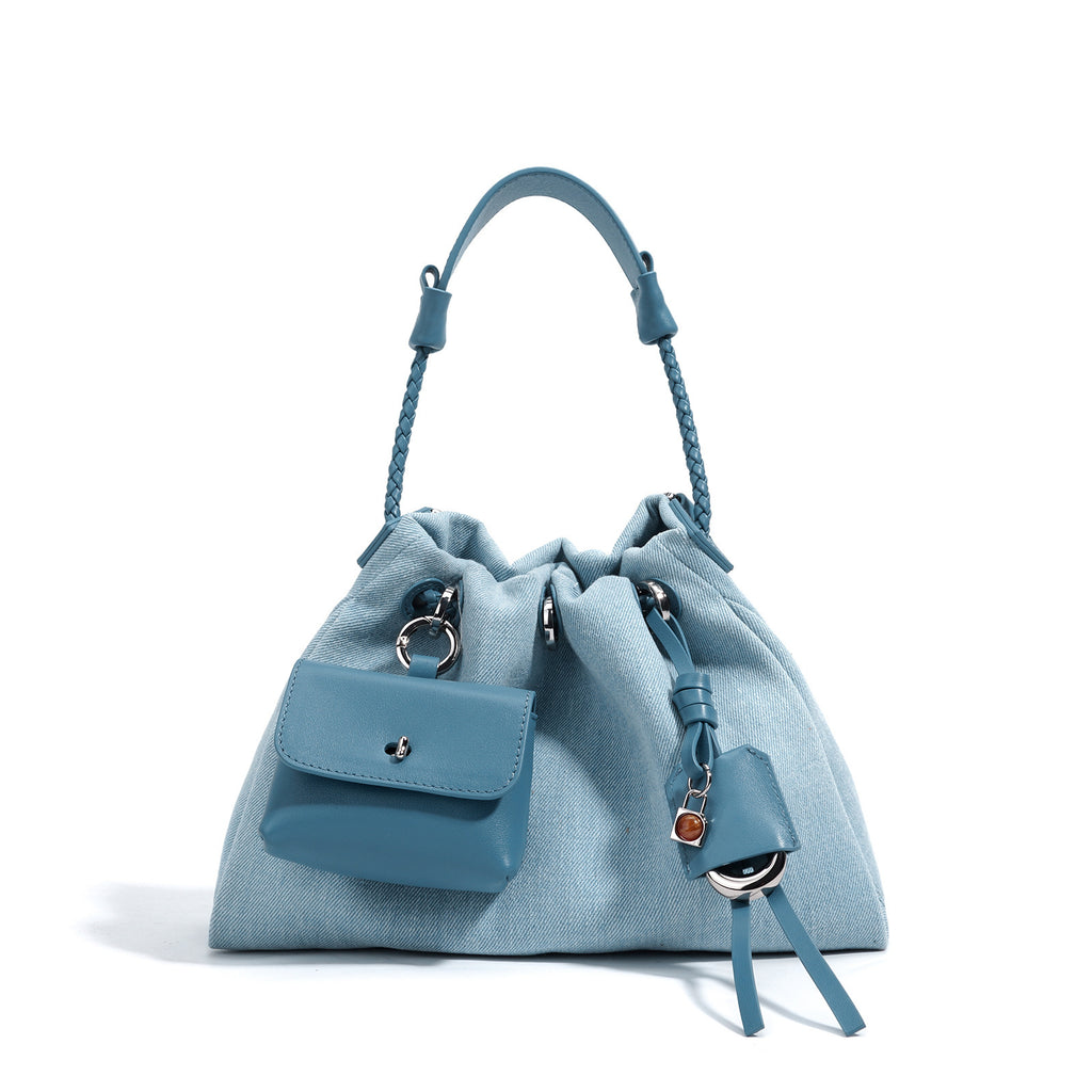 Denim Series Leather Handbag