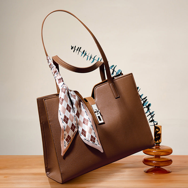 Cowhide Casual Tote Bag