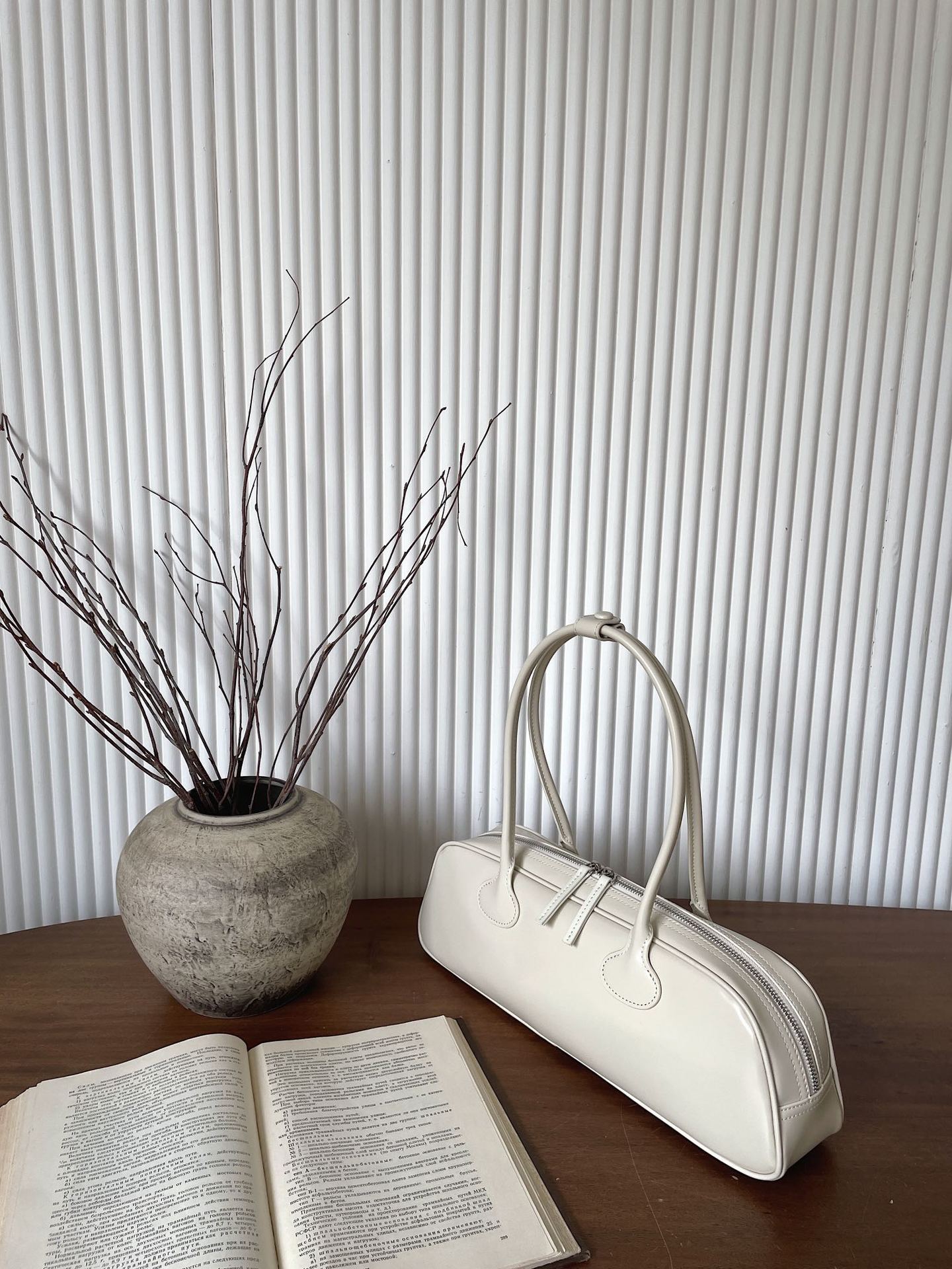 Sac bandoulière baguette en cuir style coréen pour femme