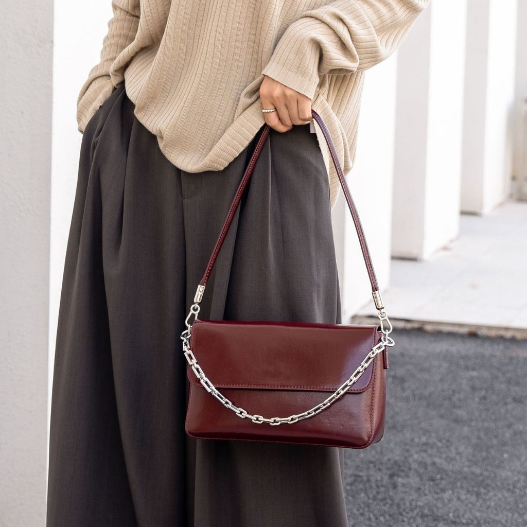 First Layer Oil Wax Leather shoulder Bag