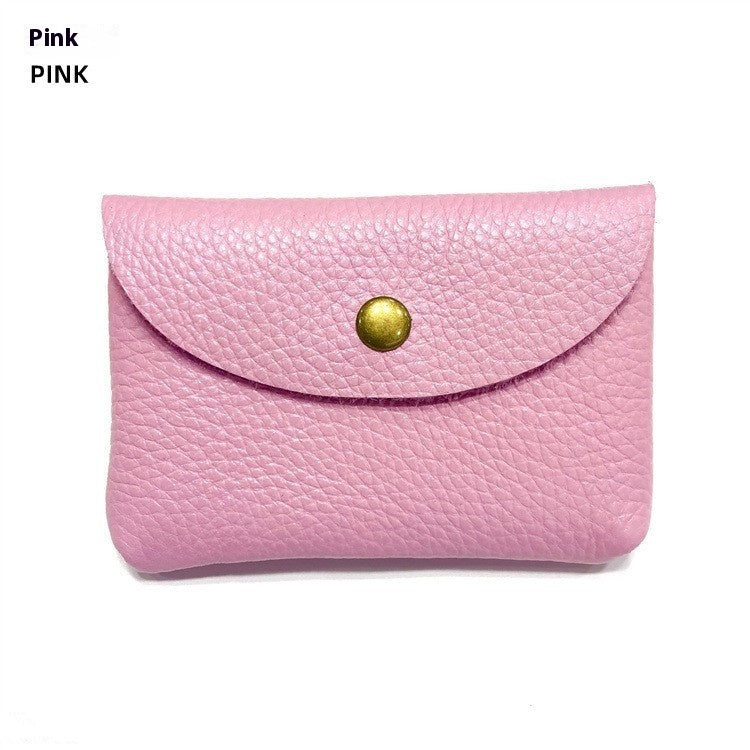 First Layer Cattlehide Leather Fashion Hidden Hook Coin Pocket