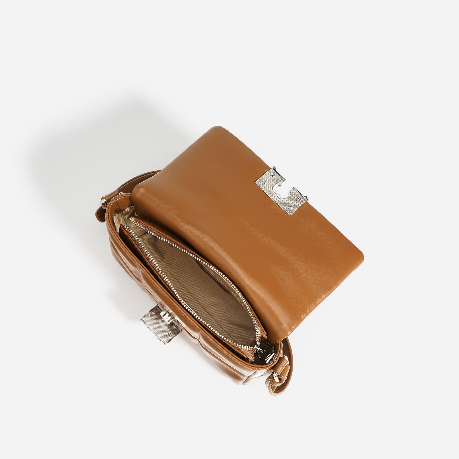 Leather Small Square  Shoulder Bag