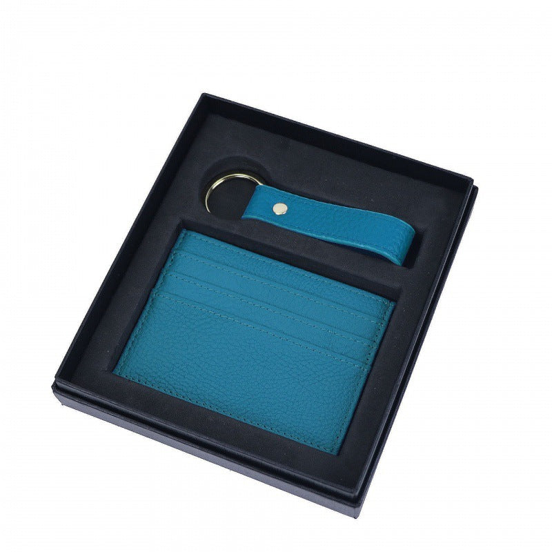 Genuine Leather - Creative Leather Keychain Certificate Card Holder