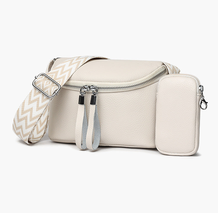 Sac à bandoulière en cuir de vachette de première couche pour femme