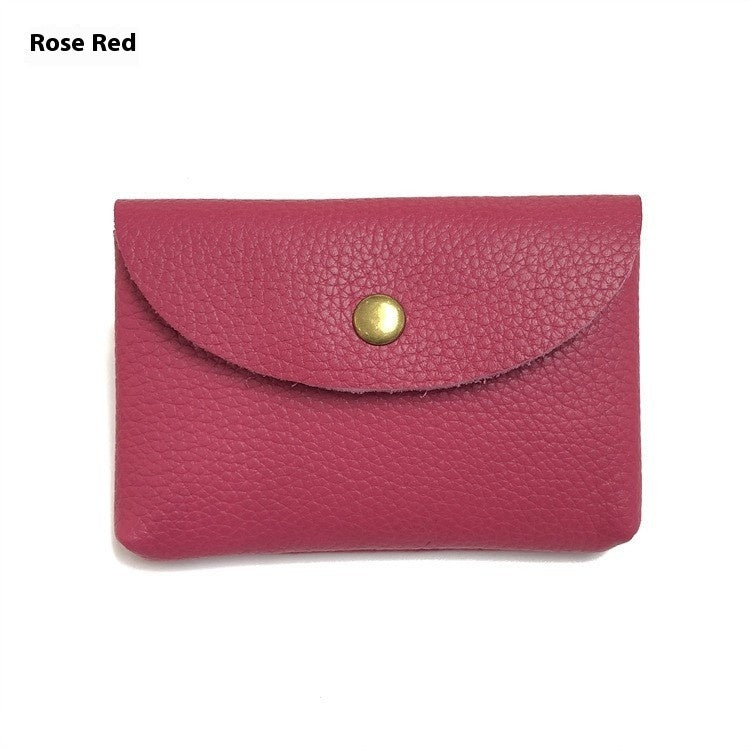 First Layer Cattlehide Leather Fashion Hidden Hook Coin Pocket