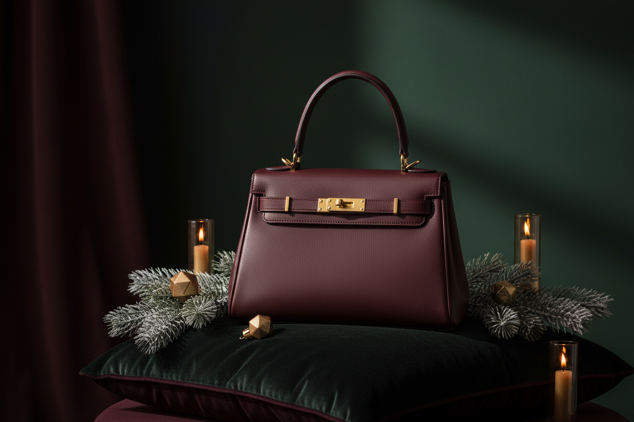 Image de page d'accueil Noël pour boutique de sacs